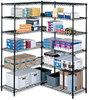 A Picture of product SAF-5287BL Safco® Industrial Extra Shelf Pack 36w x 18d 1.5h Steel. Black, 2/Pack, Ships in 1-3 Business Days