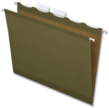 Pendaflex® Ready-Tab™ Reinforced Hanging File Folders Letter Size, 1/5-Cut Tabs, Standard Green, 25/Box
