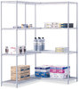 A Picture of product SAF-5287GR Safco® Industrial Extra Shelf Pack 36w x 18d 1.5h Steel, Metallic Gray, 2/Pack, Ships in 1-3 Business Days