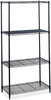 A Picture of product SAF-5288BL Safco® Industrial Wire Shelving Four-Shelf, 36w x 24d 72h, Black, Ships in 1-3 Business Days