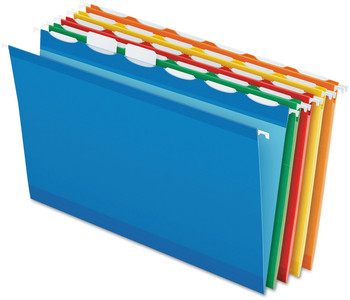 Pendaflex® Ready-Tab™ Colored Reinforced Hanging Folders Legal Size, 1/6-Cut Tabs, Assorted Colors, 25/Box