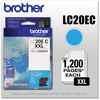 A Picture of product BRT-LC20EC Brother LC20EBK, LC20EC, LC20EM, LC20EY Ink INKvestment Super High-Yield 1,200 Page-Yield, Cyan