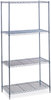 A Picture of product SAF-5291GR Safco® Industrial Wire Shelving Four-Shelf, 48w x 18d 72h, Metallic Gray, Ships in 1-3 Business Days