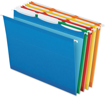 Pendaflex® Ready-Tab™ Colored Reinforced Hanging Folders Letter Size, 1/3-Cut Tabs, Assorted Colors, 25/Box