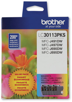 Brother LC3011 Ink 200 Page-Yield, Cyan/Magenta/Yellow