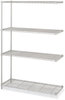 A Picture of product SAF-5292GR Safco® Industrial Add-On Unit Four-Shelf, 48w x 18d 72h, Steel, Metallic Gray, Ships in 1-3 Business Days