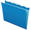 A Picture of product PFX-42622 Pendaflex® Ready-Tab™ Colored Reinforced Hanging Folders Letter Size, 1/5-Cut Tabs, Blue, 25/Box