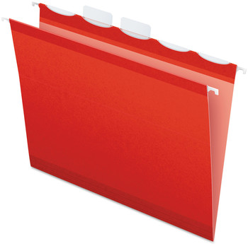 Pendaflex® Ready-Tab™ Colored Reinforced Hanging Folders Letter Size, 1/5-Cut Tabs, Red, 25/Box