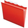 A Picture of product PFX-42623 Pendaflex® Ready-Tab™ Colored Reinforced Hanging Folders Letter Size, 1/5-Cut Tabs, Red, 25/Box