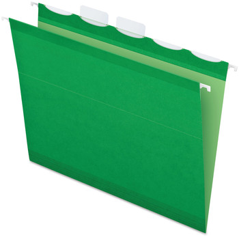 Pendaflex® Ready-Tab™ Colored Reinforced Hanging Folders Letter Size, 1/5-Cut Tabs, Bright Green, 25/Box