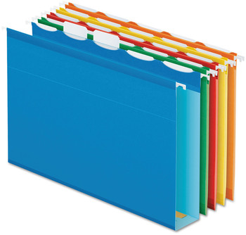 Pendaflex® Ready-Tab™ Extra Capacity Reinforced Colored Hanging Folders Letter Size, 1/5-Cut Tabs, Assorted Colors, 20/Box
