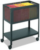 A Picture of product SAF-5350BL Safco® Open Top Mesh Tub Metal, 1 Shelf, Bin, 13.5" x 24.25" 27.5", Black