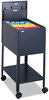 A Picture of product SAF-5361BL Safco® Standard Locking Mobile Tub File Letter Size, Metal, 1 Shelf, Bin, 13.5" x 19.25" 28", Black
