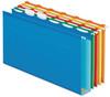 A Picture of product PFX-42702 Pendaflex® Ready-Tab™ Extra Capacity Reinforced Colored Hanging Folders Legal Size, 1/6-Cut Tabs, Assorted Colors, 20/Box