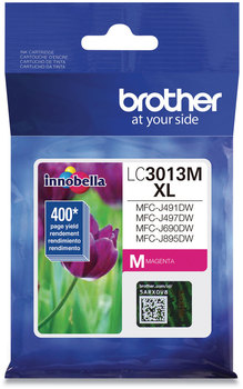 Brother LC3013 High Yield Inks LC3013M High-Yield Ink, 400 Page-Yield, Magenta