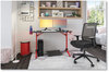 A Picture of product SAF-5393RD Safco® Ultimate Computer Gaming Desk 47.2" x 23.6" 29.5", Black/Red, Ships in 1-3 Business Days