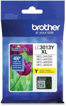 Brother LC3013 High Yield Inks LC3013Y High-Yield Ink, 400 Page-Yield, Yellow