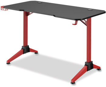 Safco® Ultimate Computer Gaming Desk 47.2" x 23.6" 29.5", Black/Red, Ships in 1-3 Business Days