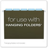 A Picture of product PFX-42BLU Pendaflex® Transparent Colored Tabs For Hanging File Folders 1/5-Cut, Blue, 2" Wide, 25/Pack