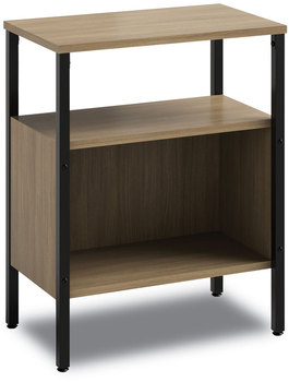 Safco® Simple Storage Two-Shelf, 23.5w x 14d 29.6h, Walnut