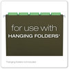 A Picture of product PFX-42GRE Pendaflex® Transparent Colored Tabs For Hanging File Folders 1/5-Cut, Green, 2" Wide, 25/Pack
