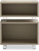 A Picture of product SAF-5510WHNA Safco® Ready™ Home Office Small Stackable Storage 1-Shelf, 24w x 12d 12.25h, Beige/White, Ships in 1-3 Business Days