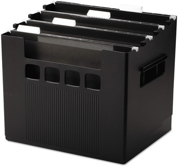 Pendaflex® Portable Desktop File With Hanging Folders Letter Size, 10" Long, Black