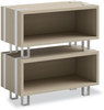 A Picture of product SAF-5510WHNA Safco® Ready™ Home Office Small Stackable Storage 1-Shelf, 24w x 12d 12.25h, Beige/White, Ships in 1-3 Business Days