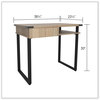 A Picture of product SAF-5512SDD Safco® Mirella SOHO Desk with Drawer 36.25" x 22.25" 30", Black, Ships in 1-3 Business Days