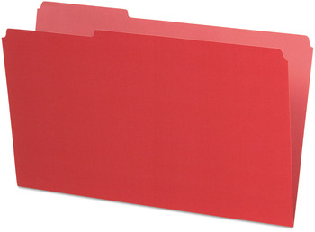 Pendaflex® Interior File Folders 1/3-Cut Tabs: Assorted, Legal Size, Red, 100/Box