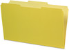 A Picture of product PFX-435013YEL Pendaflex® Interior File Folders 1/3-Cut Tabs: Assorted, Legal Size, Yellow, 100/Box