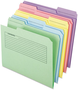 Pendaflex® Printed Notes Folder 1/3-Cut Tabs: Assorted, Letter Size, Colors, 30/Pack