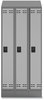 A Picture of product SAF-5518GR Safco® Triple Sloped Metal Locker Hood Addition 36w x 18d 6h, Gray, Ships in 1-3 Business Days