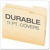A Picture of product PFX-48420 Pendaflex® CutLess® File Folders 1/3-Cut Tabs: Assorted, Letter Size, Manila, 100/Box
