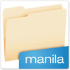 A Picture of product PFX-48420 Pendaflex® CutLess® File Folders 1/3-Cut Tabs: Assorted, Letter Size, Manila, 100/Box