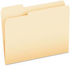 A Picture of product PFX-48420 Pendaflex® CutLess® File Folders 1/3-Cut Tabs: Assorted, Letter Size, Manila, 100/Box