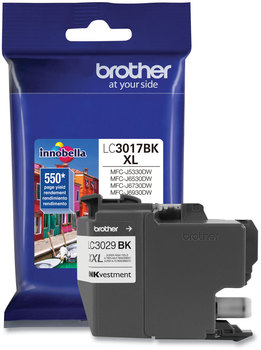 Brother LC3029BK, LC3029C, LC3029M, LC3029Y Ink INKvestment Super High-Yield 3,000 Page-Yield, Black