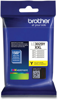 Brother LC3029BK, LC3029C, LC3029M, LC3029Y Ink INKvestment Super High-Yield 1,500 Page-Yield, Yellow