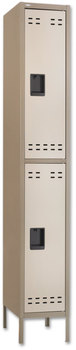 Safco® Double-Tier Lockers Locker, 12w x 18d 78h, Two-Tone Tan