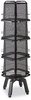 A Picture of product SAF-5580BL Safco® Onyx™ Mesh Rotating Magazine Display 16 Compartments, 18.27w x 18.27d 58.55h, Black, Ships in 1-3 Business Days