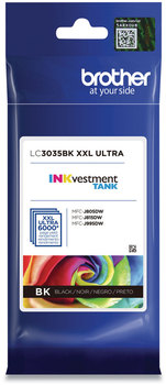 Brother LC3035 Ultra High Yield Inks LC3035BK INKvestment High-Yield Ink, 6,000 Page-Yield, Black