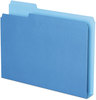 A Picture of product PFX-54455 Pendaflex® Double Stuff® File Folders 1/3-Cut Tabs: Assorted, Letter Size, 1.5" Expansion, Blue, 50/Pack