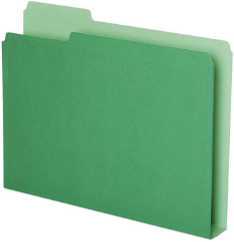 Pendaflex® Double Stuff® File Folders 1/3-Cut Tabs: Assorted, Letter Size, 1.5" Expansion, Green, 50/Pack