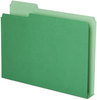 A Picture of product PFX-54457 Pendaflex® Double Stuff® File Folders 1/3-Cut Tabs: Assorted, Letter Size, 1.5" Expansion, Green, 50/Pack