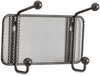 A Picture of product SAF-6401BL Safco® Onyx™ Mesh Wall Racks 2-Hook, 8.5w x 3d 5.5h, Black