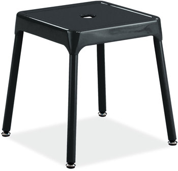 Safco® Steel Guest Stool Backless, Supports Up to 275 lb, 15" 15.5" Seat Height, Black Seat/Base, Ships in 1-3 Business Days