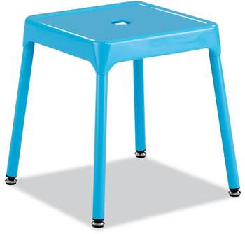 Safco® Steel Guest Stool Backless, Supports Up to 275 lb, 15" 15.5" Seat Height, Baby BlueSeat/Base, Ships in 1-3 Business Days