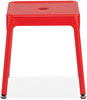 A Picture of product SAF-6603RD Safco® Steel Guest Stool Backless, Supports Up to 275 lb, 15" 15.5" Seat Height, Red Seat/Base, Ships in 1-3 Business Days