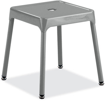 Safco® Steel Guest Stool Backless, Supports Up to 275 lb, 15" 15.5" Seat Height, Silver Seat/Base, Ships in 1-3 Business Days