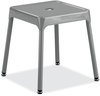 A Picture of product SAF-6603SL Safco® Steel Guest Stool Backless, Supports Up to 275 lb, 15" 15.5" Seat Height, Silver Seat/Base, Ships in 1-3 Business Days